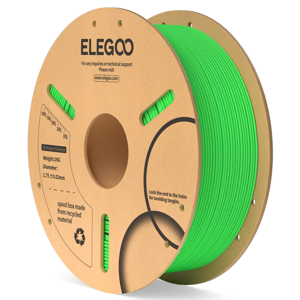 Elegoo PLA+ Green Filament 1.75mm, 1 Kg