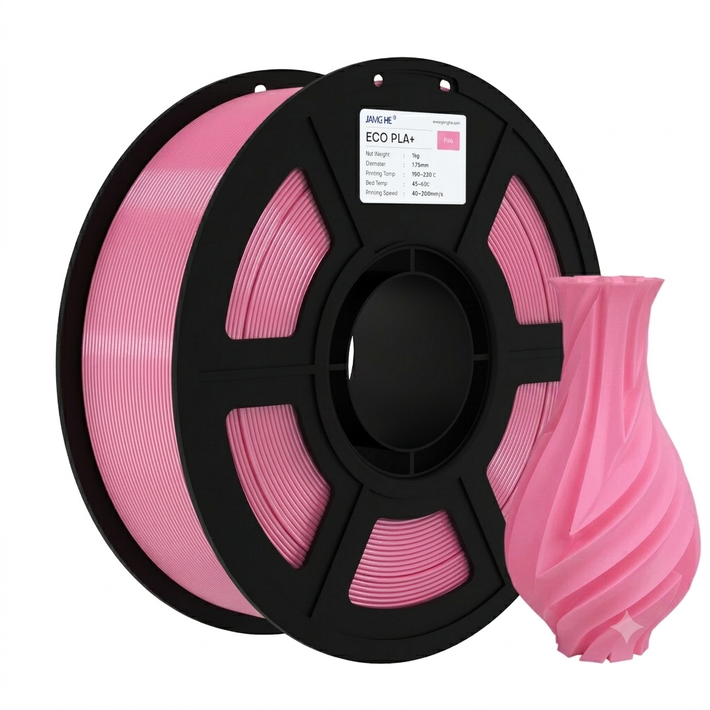 JAMG HE Eco-PLA+ Pink Filament 1.75mm, 1 Kg